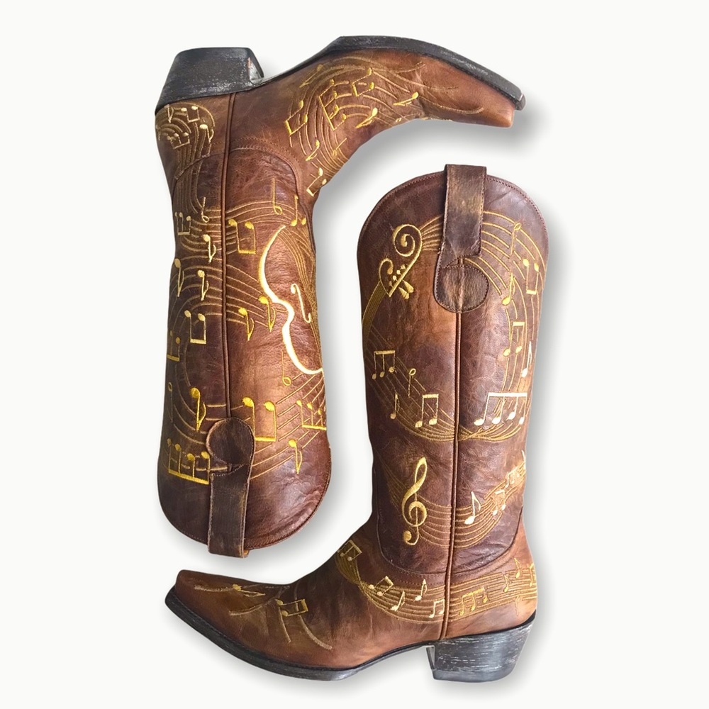 RARE Old Gringo Violina Music Note Cowboy Boots - Picture 16 of 16